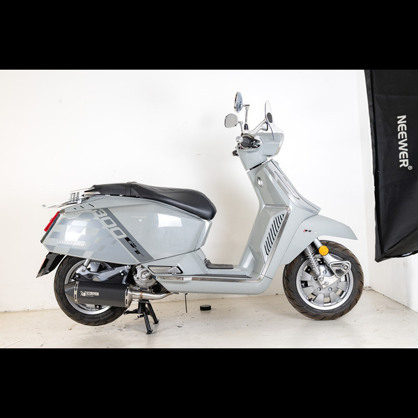 Scorpion Exhaust Lambretta X300 GT Euro 5+ Black ceramic coated Serket parallel full system